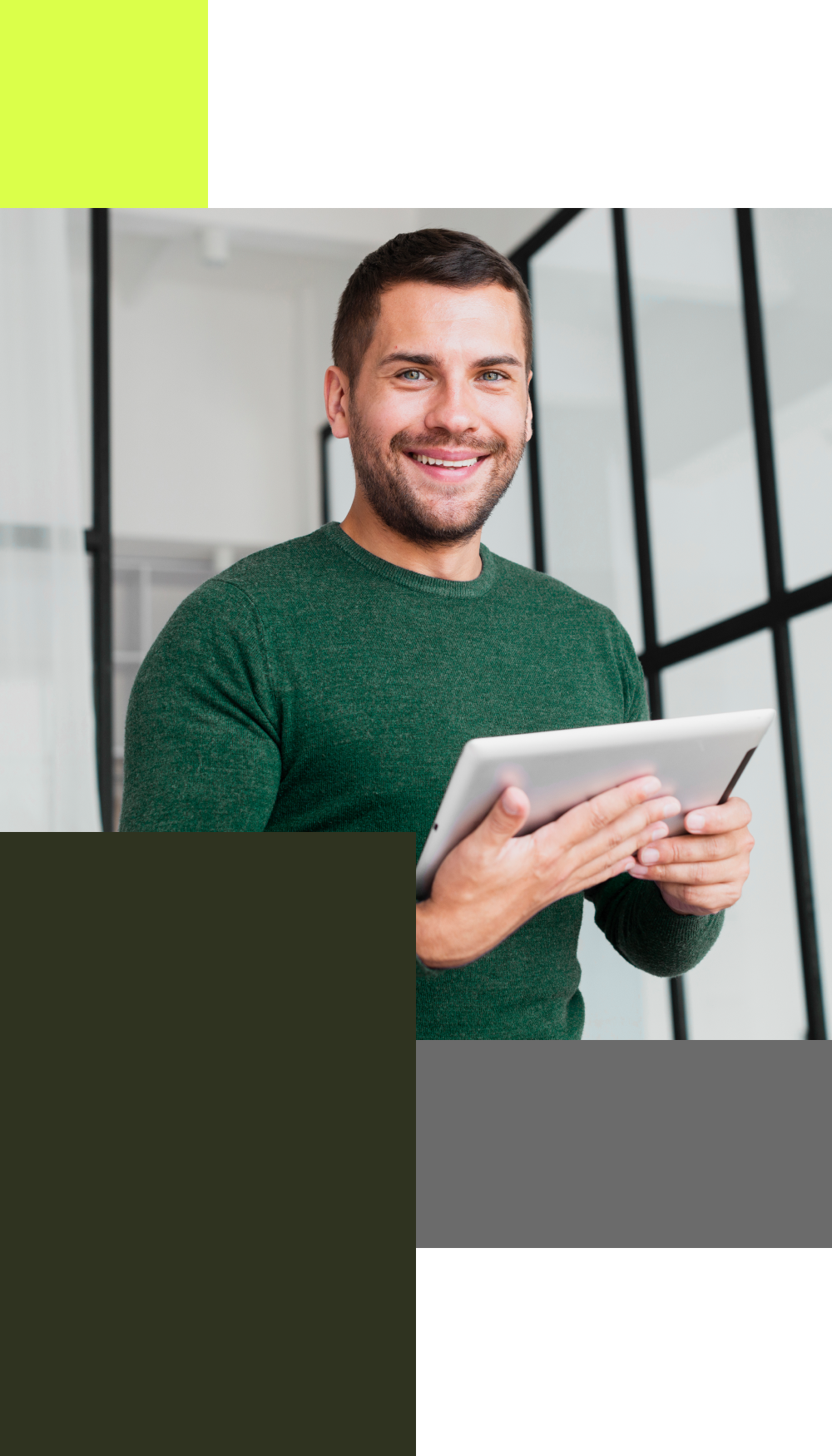 Homem com iPad Homem com iPad